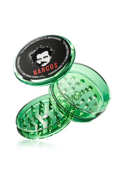 Narcos Grinder – 3-teilig | Grün mit Escobar-Motiv
